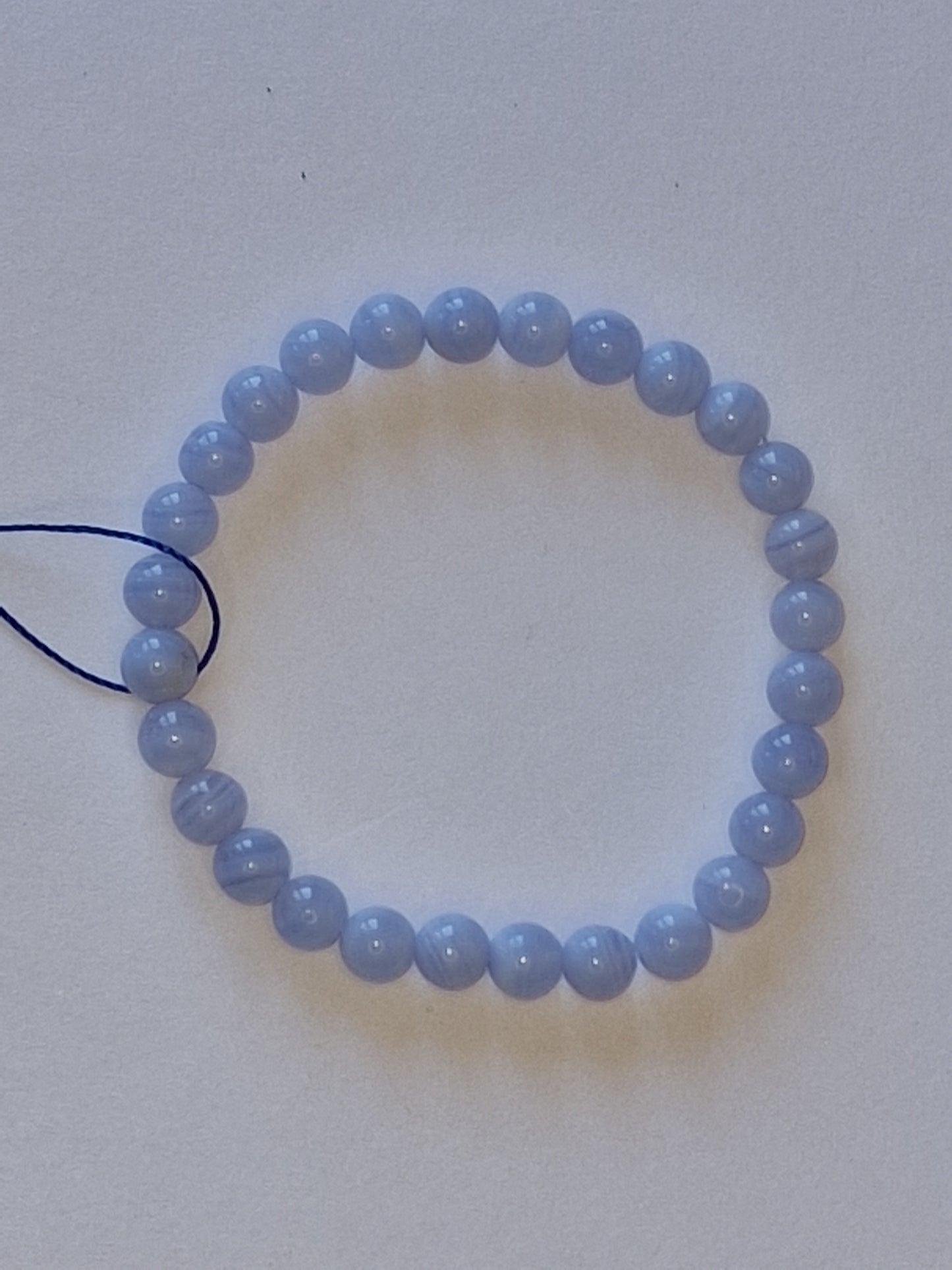 Bracelet Calcédoine bleue