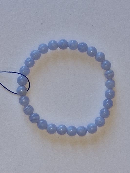 Bracelet Calcédoine bleue